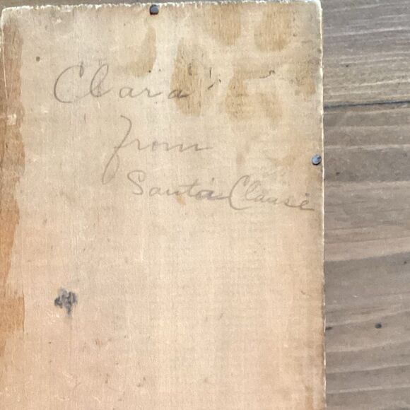 VINTAGE WOOD PYROGRAPHY HANDMADE HINGED GLOVE BOX - Picture 8 of 8